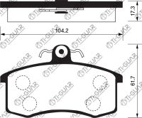 Тормозные колодки TG-0223/PN0223W* Ti·GUAR