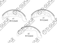 Тормозные колодки TG-43551/FN43551* Ti·GUAR