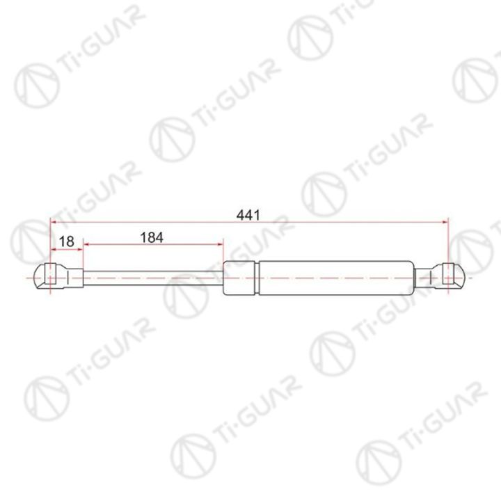 Амортизатор крышки багажника TG-TLSA0374 * Ti•GUAR Амортизатор крышки багажника TG-TLSA0374 * Ti•GUAR